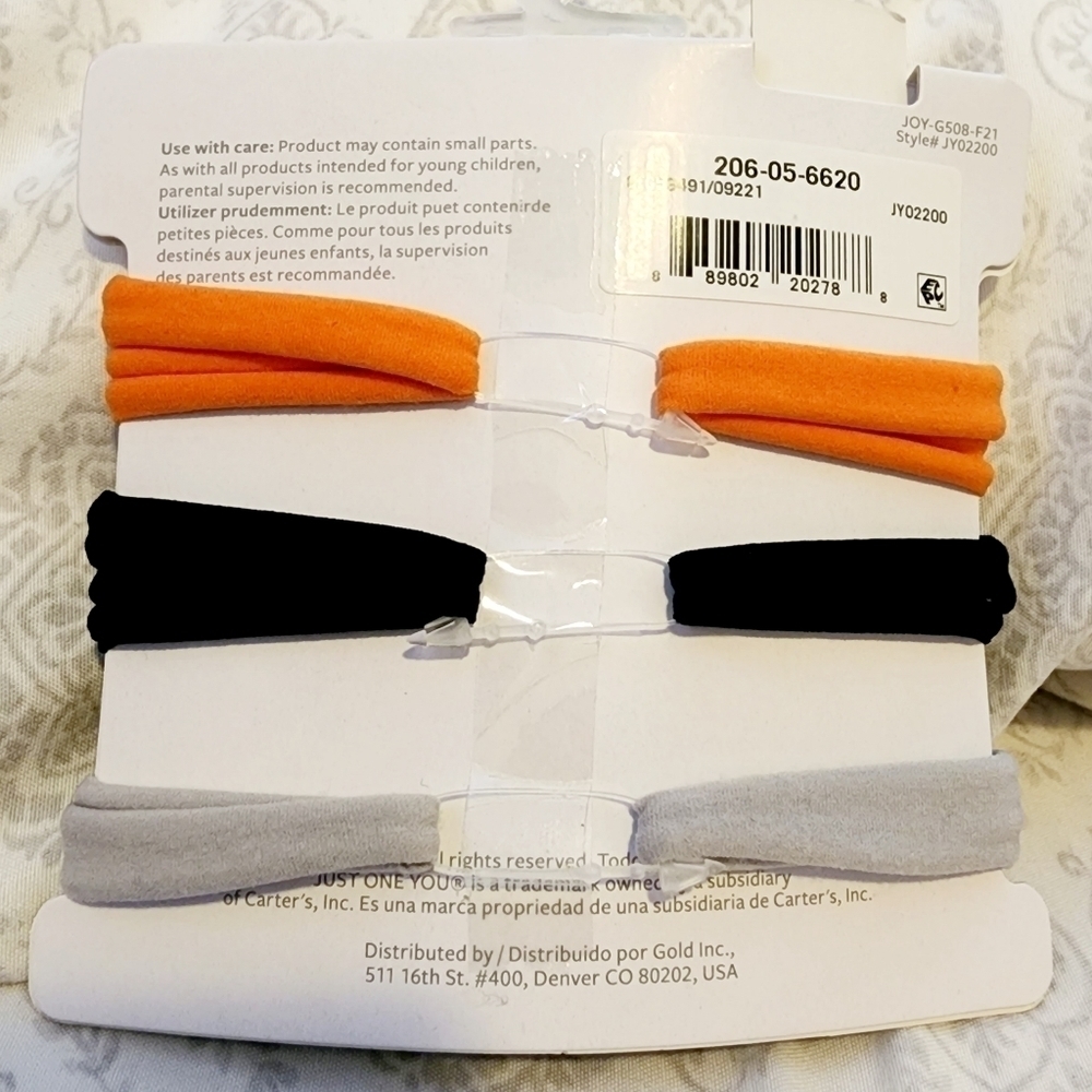 NWT Just One You Carter's 3 Pack Halloween Baby Infant Toddler Headbands October - Picture 5 of 5